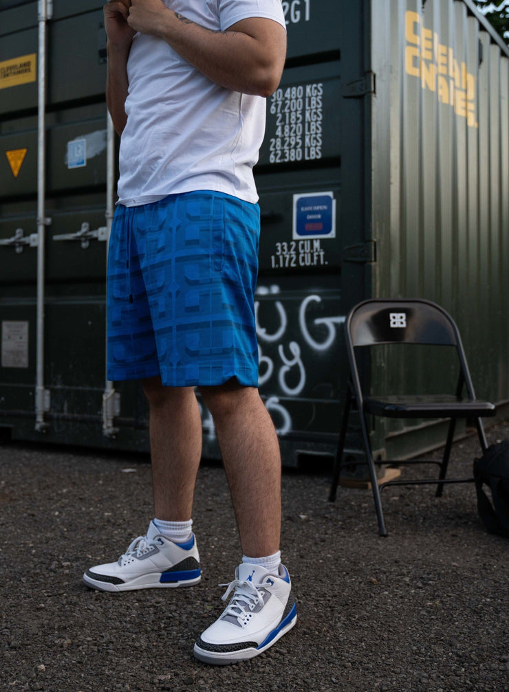 Blue store mesh shorts